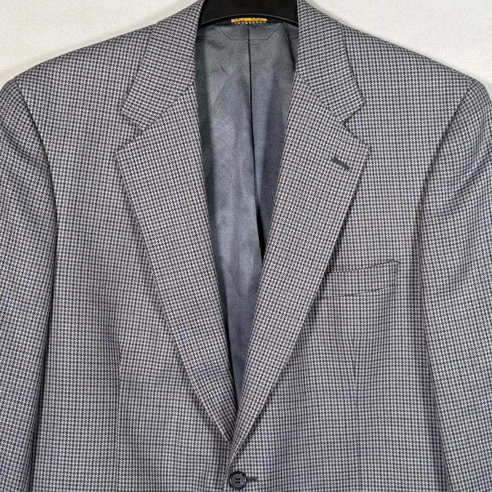 Brooks Brothers Men's Houndstooth‎ Blazer Jacket Sport Coat Gray Classic Fit